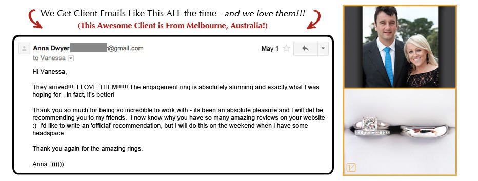 Anna's Engagement Ring Email review - Vanessa Nicole Jewels
