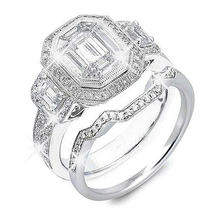 Emerald Cut With Matching Wedding Rings