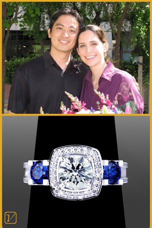 Allison & Tk - Blue Sapphire Engagement Ring