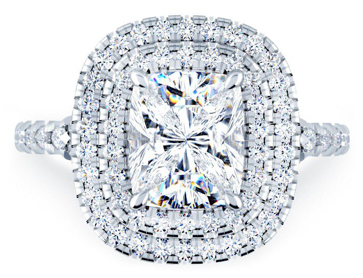 Double Halo Engagement Ring Double Halo Engagement Ring