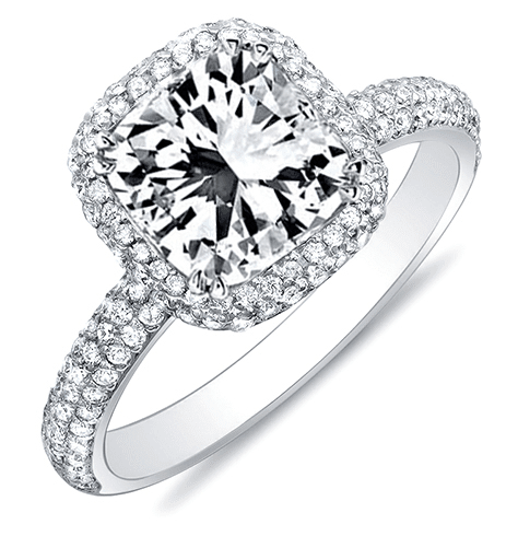 Micro Pavé Diamond Engagement Ring