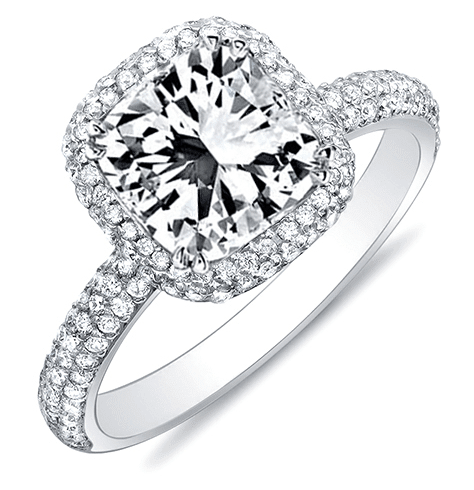Micro Pave Diamond Ring Micro Pavé Diamond Engagement Ring
