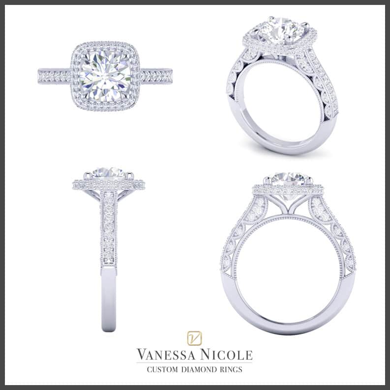 chris and carrie's custom engagement ring