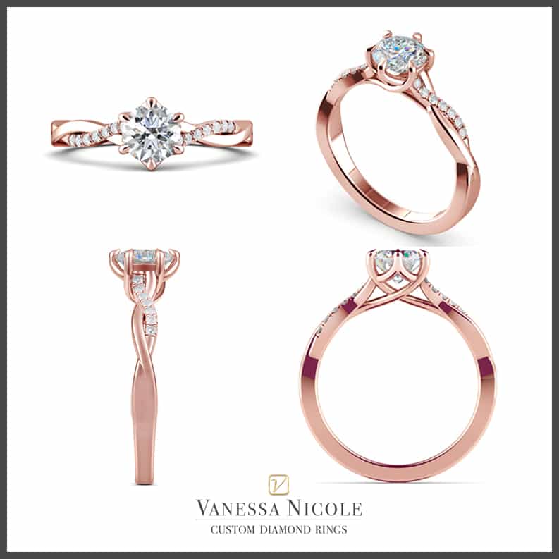 Daniel & Kailey - CAD Rendering_1 Rose Gold Twist Ring