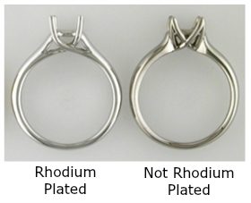 Rhodium Plated versus Non Rhodium Plated Rhodium-Plated vs. Non Rhodium-Plated Ring Band