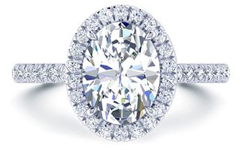 White gold halo oval cut engagement ring White gold halo oval cut engagement ring