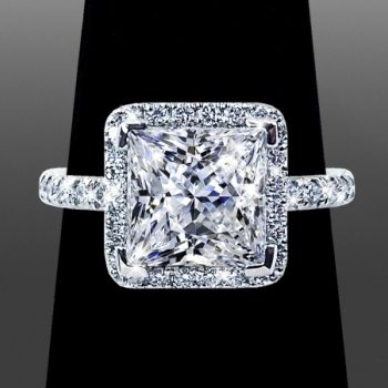 princess cut diamond engagement ring Asscher Cut Diamond Ring Selection for Lael