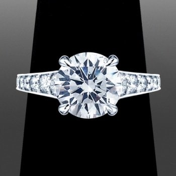 Round cut diamond engagement ring Asscher Cut Diamond Ring Selection for Lael