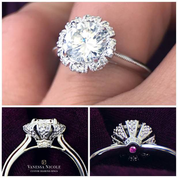 Antique Engagement Rings_Frank custom antique engagement ring