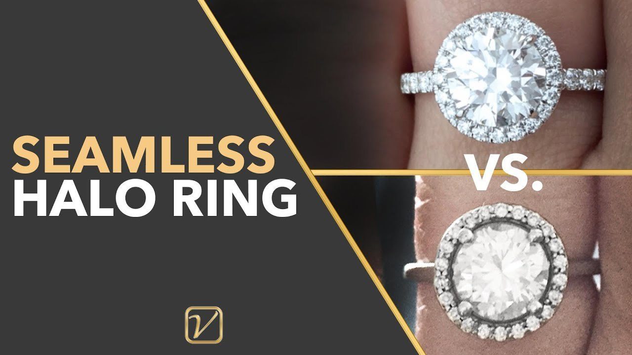 SEAMLESS HALO RING - What is a Seamless Halo Engagement Ring seamless halo ring vs halo ring setting