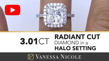 Radiant Cut Halo Ring for Galya