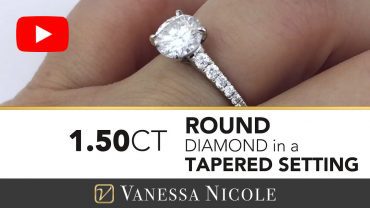 Round Diamond in a Tapered Engagement Ring