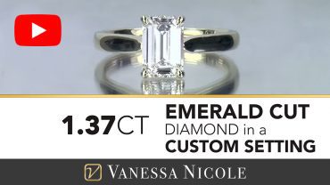 Emerald Cut Diamond Ring in Gold Solitaire