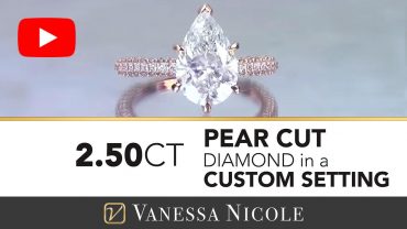 Pear Cut Micro Pavé Diamond Ring - Rose Gold Micro Pavé Engagement Ring for Lora Pear Cut Micro Pavé Diamond Ring - Rose Gold Micro Pavé Engagement Ring for Lora