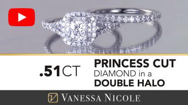 Princess Cut Double Halo Engagement Ring & Wedding Ring Princess Cut Double Halo Engagement Ring & Wedding Ring
