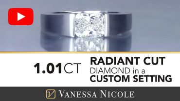 Radiant Cut Modern Diamond Engagement Ring for Danielle - Vanessa Nicole