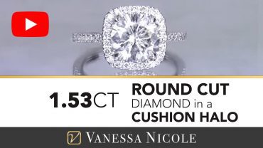 Round Cut Diamond Custom Halo Engagement Rign for Erica