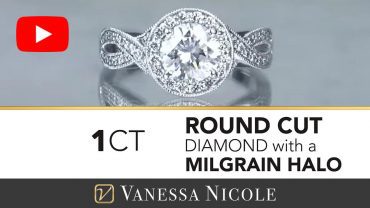 Round Cut Twist Diamond Engagement Ring for Teryn - Vanessa Nicole Jewels