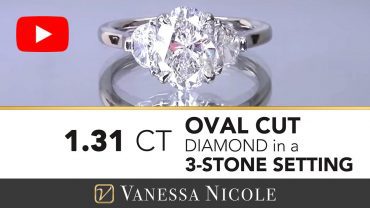 Three Stone Oval Cut Engagement Ring for Sarah