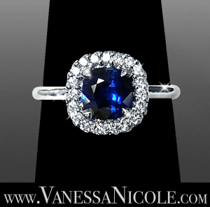 Engagement Ring Cushion Cut Diamond Vanessa Nicole Jewels