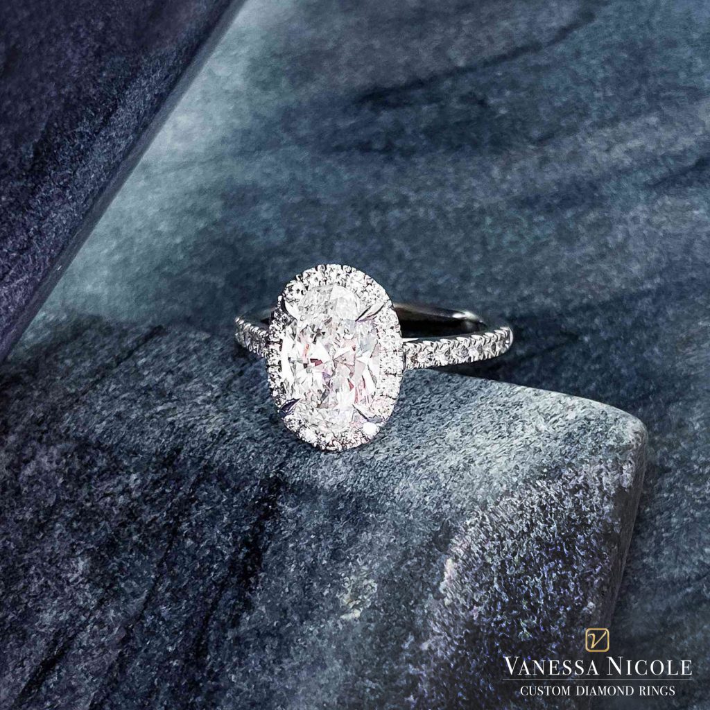Oval Halo Engagement Ring Oval Halo platinum Engagement Ring