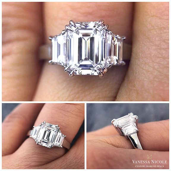 Lucy's Emerald Cut Diamond Engagement Ring Emerald Cut Diamond Engagement Ring