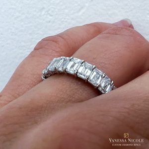 Emerald Cut Eternity Band