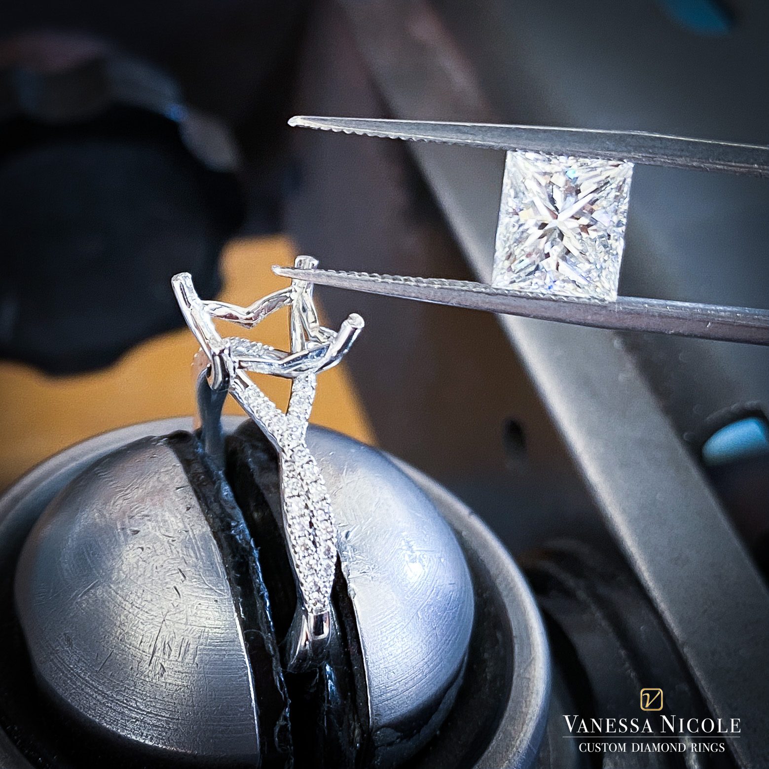 Making A Princess Cut Diamond Ring Princess Cut Diamond Ring - Vanessa Nicole Jewels