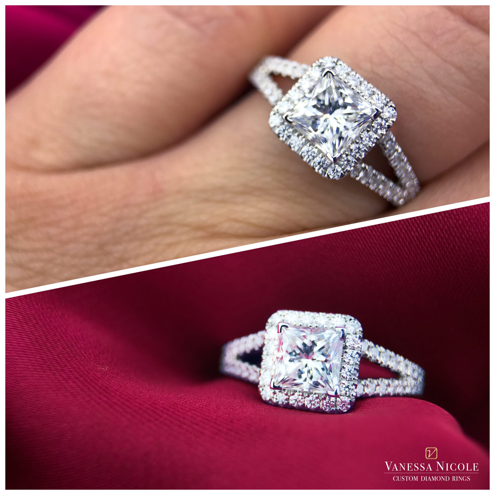 Princess Cut Diamond Ring - Vanessa Nicole Jewels Princess Cut Diamond Ring - Vanessa Nicole Jewels