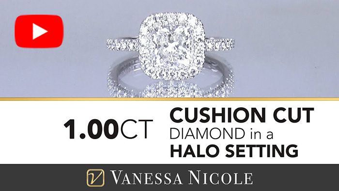 Cushion Cut Halo Ring with Micro Prongs for Tina
