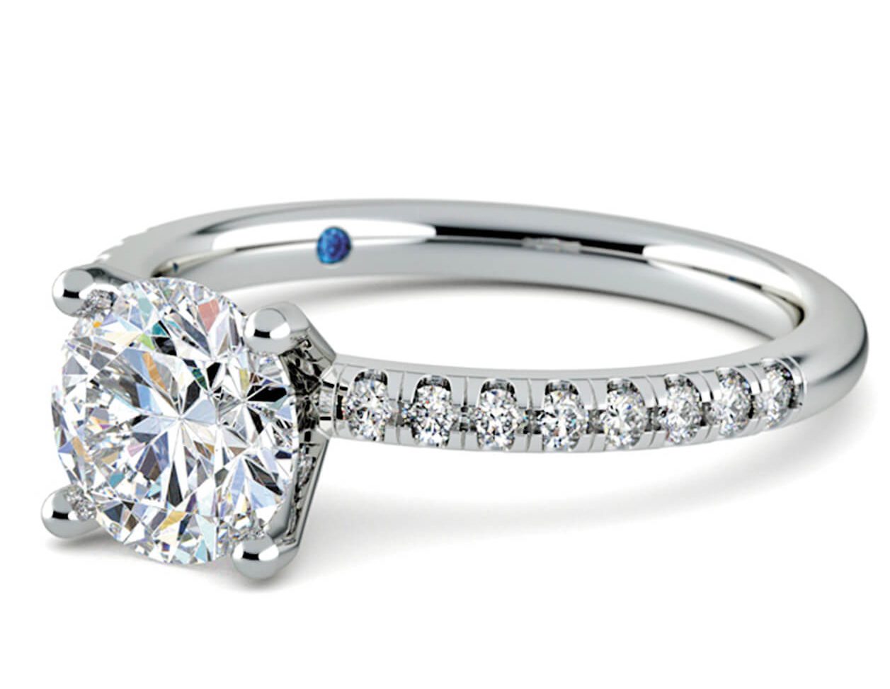 Example of Blue Sapphire inside band Example of Hidden Blue Sapphire inside band