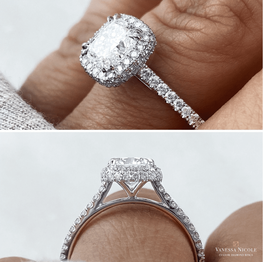 double edge halo engagement ring style