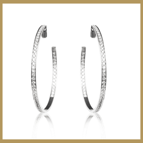 diamond hoop earrings diamond hoop earrings